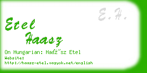 etel haasz business card